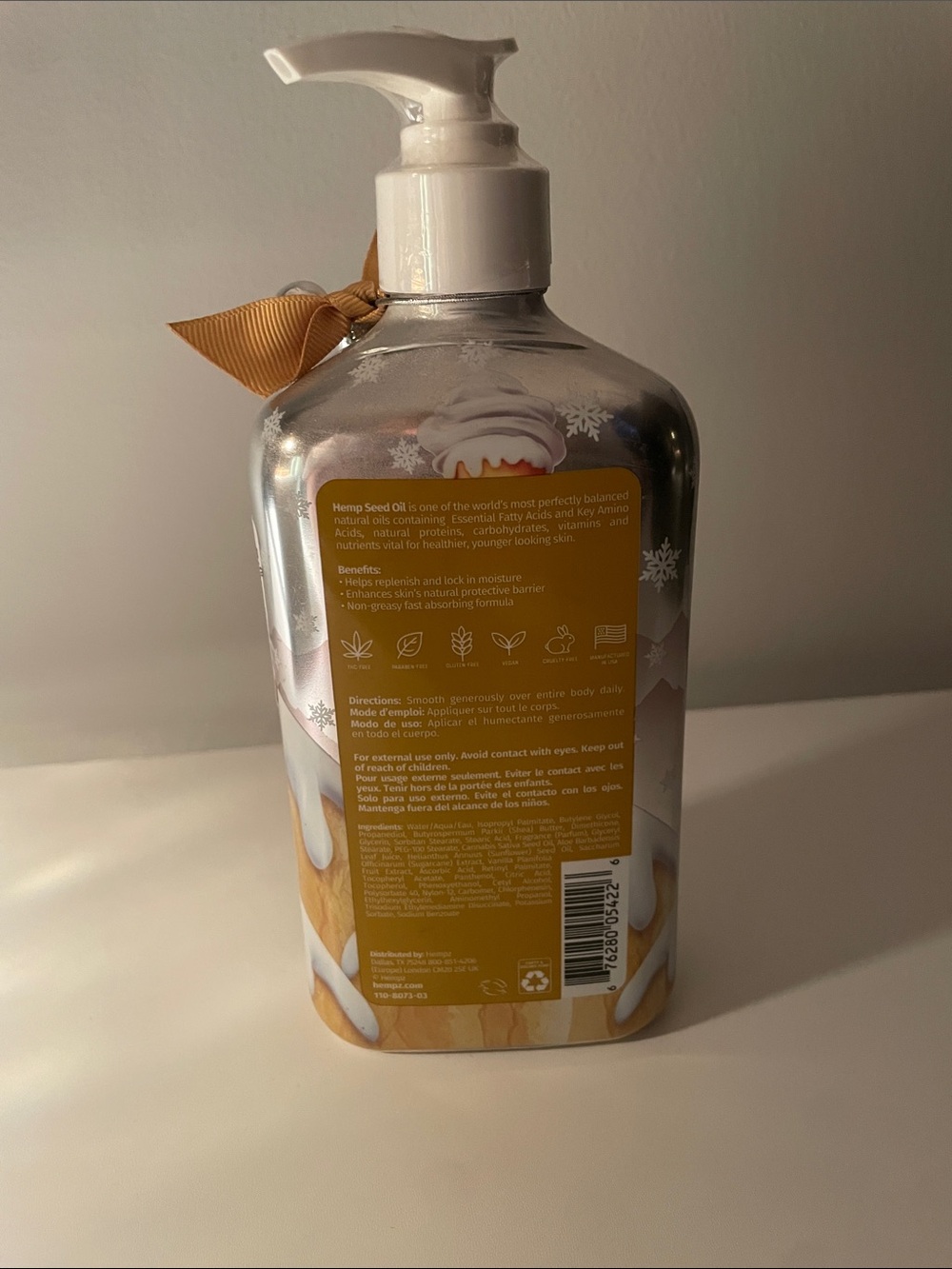 Hempz Vanilla Frost Mountain Herbal Body Moisturizer - White & Gold - Picture 2 of 2